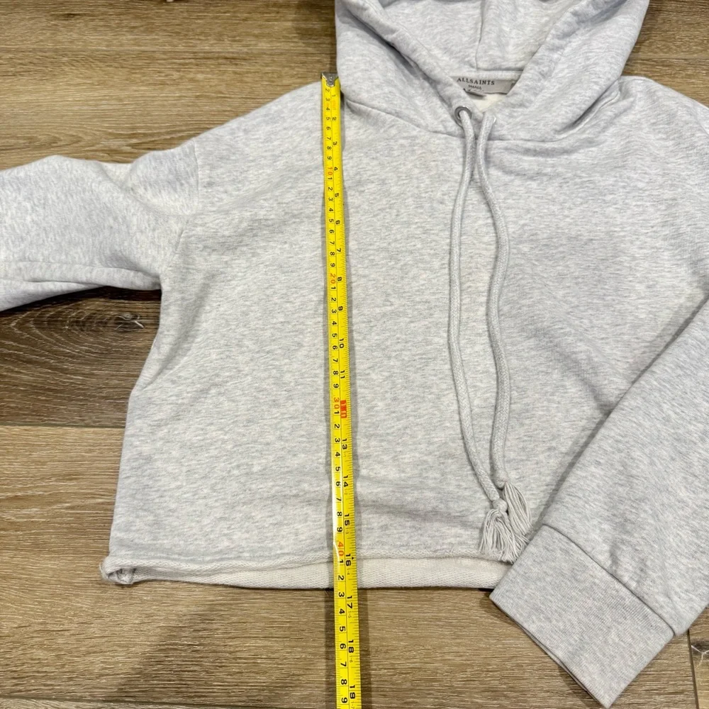 All Saints Light Gray 100% Cotton Hoodie - Picture 5 of 7